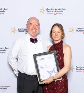 Anthony and Louise at the Qantas Australian Tourism Awards 2025